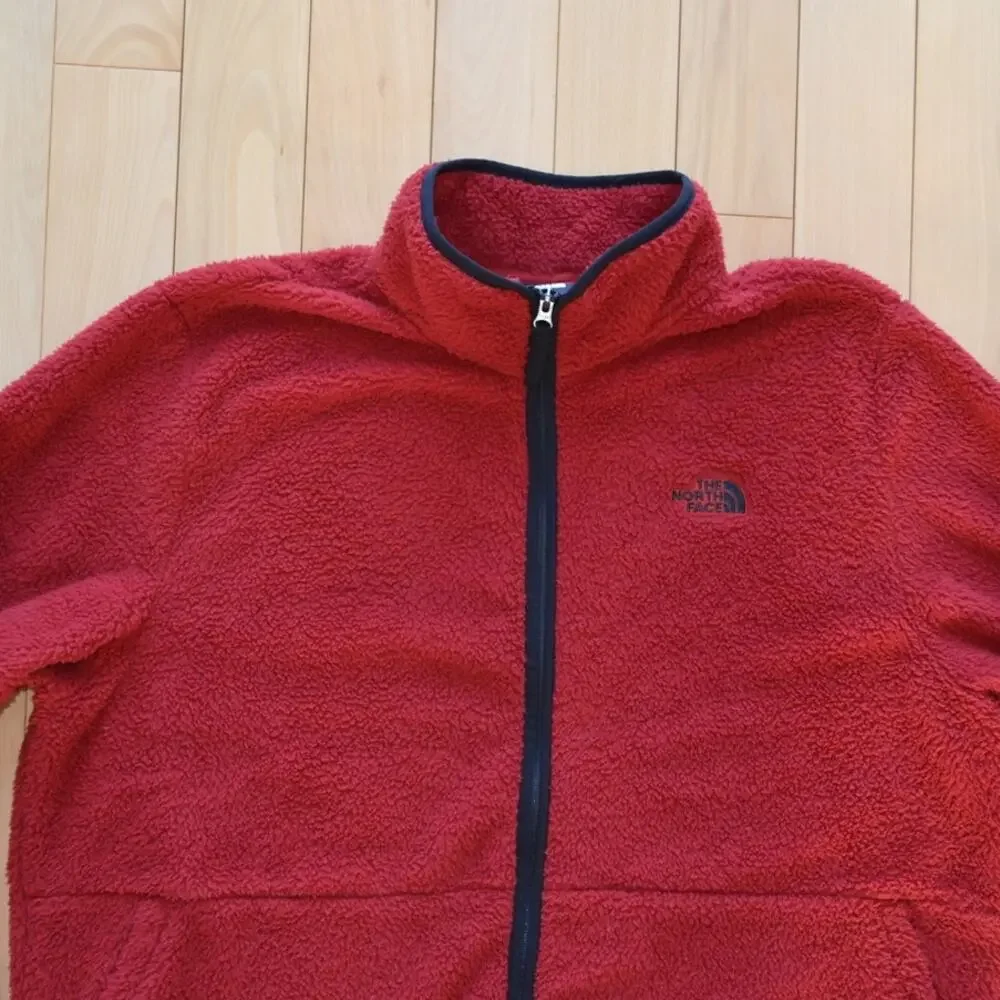 North Face Sherpa Fleece Jacket Red Size XXL